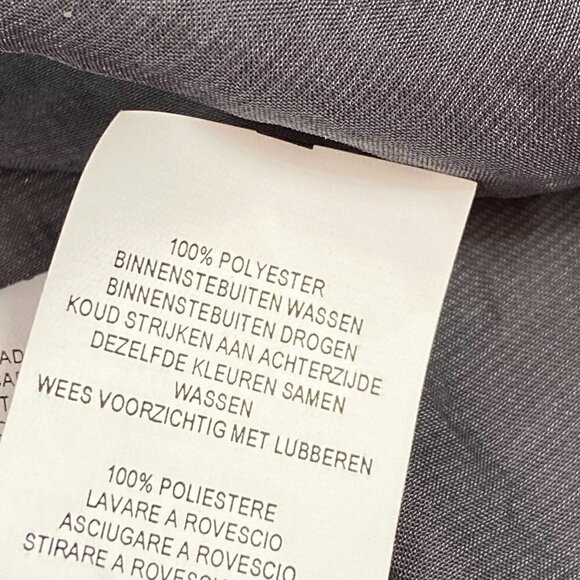 Atmosphere Off-Shoulder Gray Long Sleeve Ruffle Blouse Top, Size 4 - Picture 10 of 12